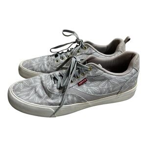 LEVI'S Shoes Women's 10 Grey/White Naya Court Canvas Ultra Skate Sneakers GUC